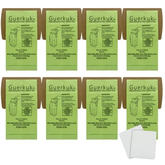 Vacuum Dust Filter Bags Fit Oreck BB Super-Deluxe Pkbb12dw/BB180/BB280 Replacement Compact Canister Bags(8 Bags, 1 Motor Filter)