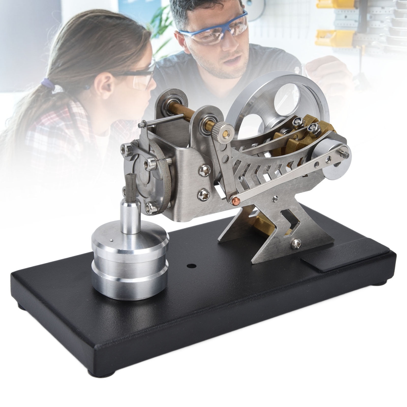 Vacuum Engine Model, Aluminum Construction Classical Fine Workmanship Engine Model Easy