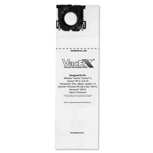 Vacuum Filter Bags Designed to Fit Allstar Javelin 12'' Series/Windsor Sensor S/S2/XP/Veramatic Plus | Bundle of 2