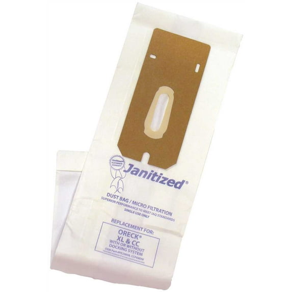 Vacuum Filter Bags Designed to Fit Oreck XL2000/8000/9000 Type CC, 80/Carton