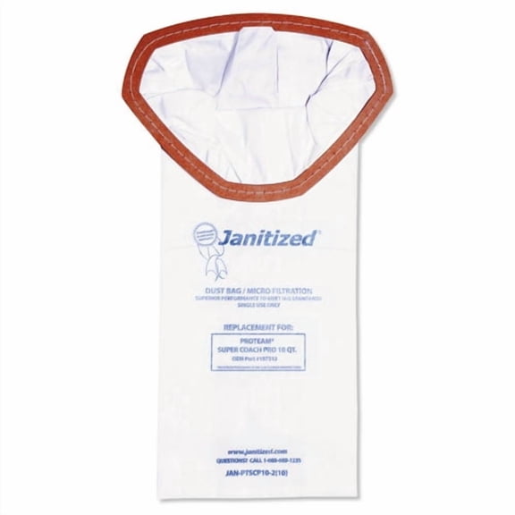 Vacuum Filter Bags Designed to Fit ProTeam Super Coach Pro 10, 100/Carton | Bundle of 2