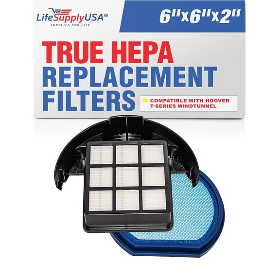 Vacuum Filter Replacement + Exhaust HEPA Kit Compatible with Hoover T-Series WindTunnel Bagless Upright Vacuum Cleaners, # 303173001 and 303172002 by LifeSupplyUSA