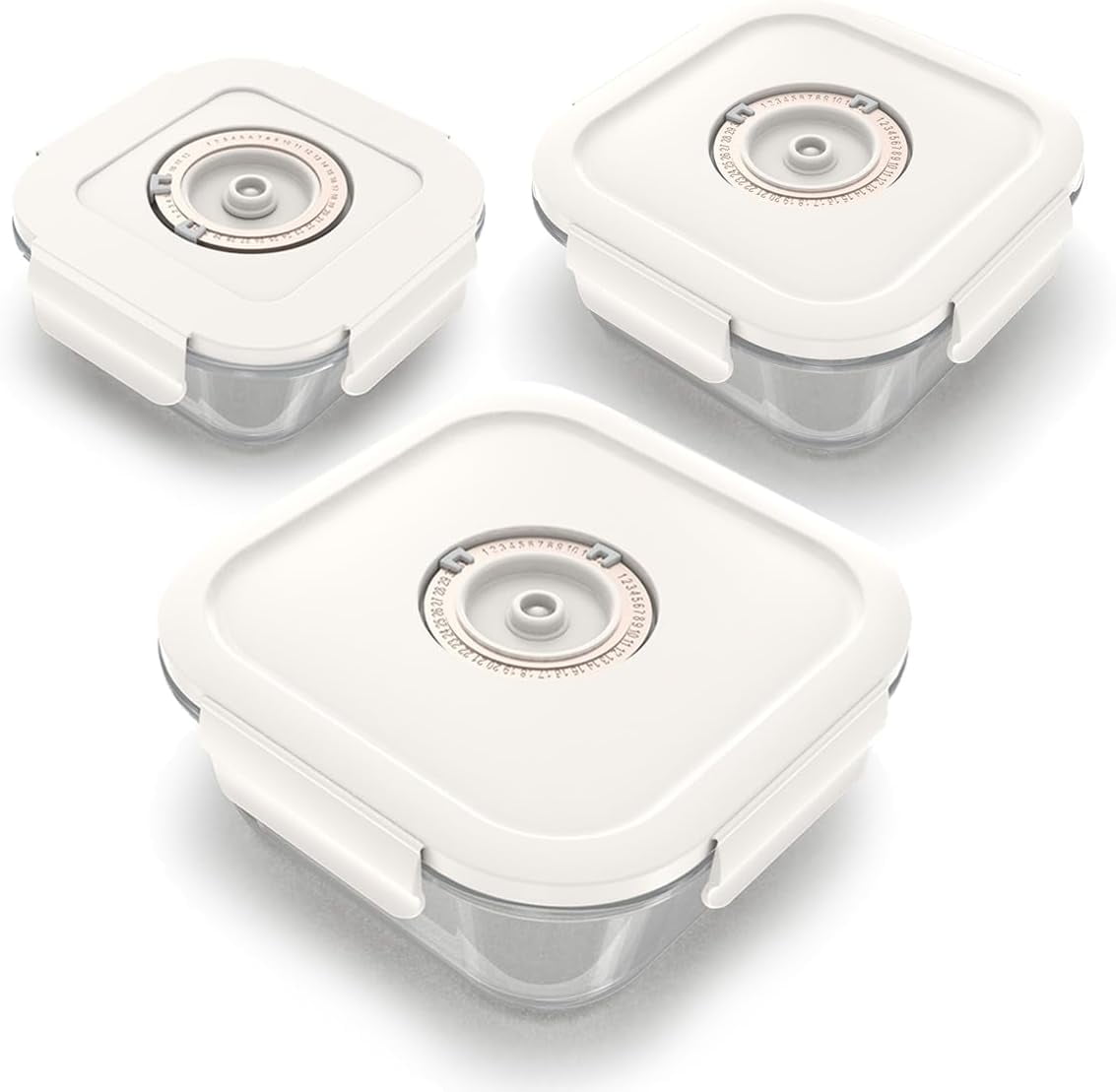 Vacuum Food Containers Set, Glass Vacuum Seal Containers for Food