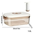 thumbnail image 1 of Vacuum Food Storage Container, Refrigerator Vacuum Sealed Box, Large 7L Food Preservation Jar with Drainage Tray, Clear Durable PET Plastic, 1 of 9