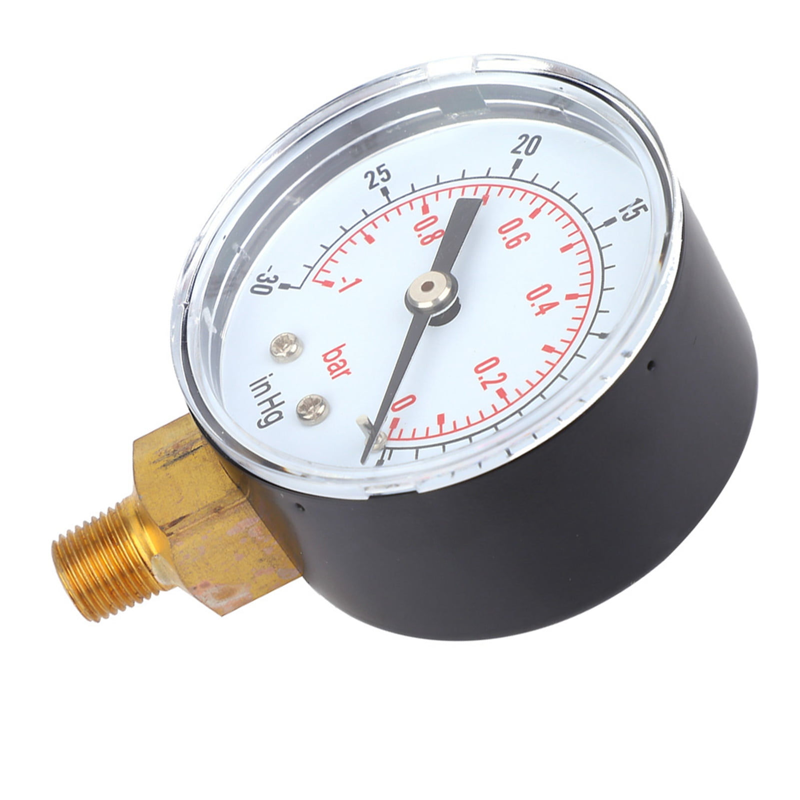 Vacuum Gauge, Oil Gauge Vacuum Gauge Bottom Connect, For Air Water Oil