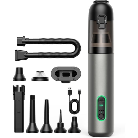 Vacuum, Handheld Vacuum Cordless with 21000Pa  Suction & 3 Modes, 4-in-1 Portable Hand Held Mini Vacuum Cleaner ,  Light for   Office ()