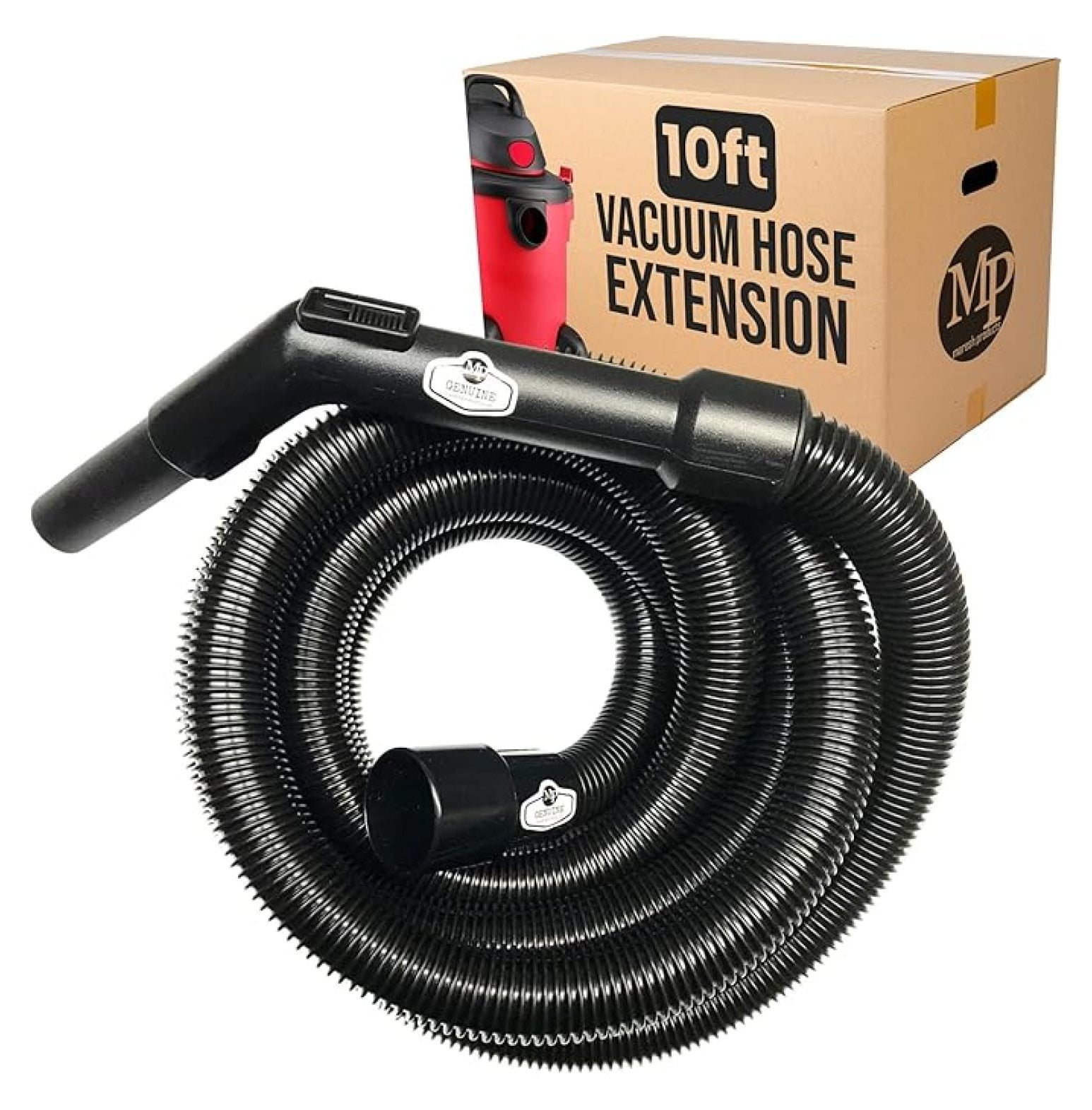 Vacuum Hose Replacement Compatible with Style Wet Dry Vacuum Cleaner - Crushproof Dust Collection Hose for Industrial and Use with Suction Control - 10' x 1-1/4"