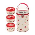 Vacuum Insulated Food Jar Red Cherries Stems Stainless Steel Hot Cold ...