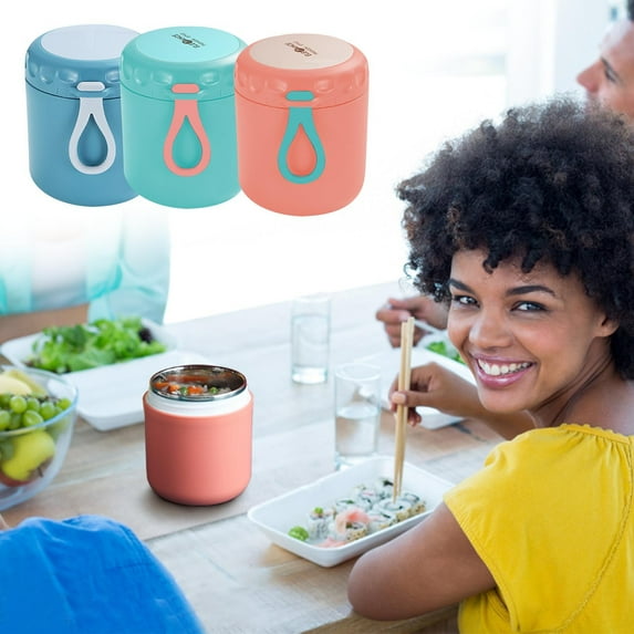 Vacuum Insulated Food Jar, Thermal Soup Cup for Hot Food,Insulated Water Cup Kitchen Stainless Steel Portable Sealed Bento Box Lunch Box Container, 3.54*3.54*4.52 Inch