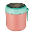 thumbnail image 1 of Vacuum Insulated Lunch Box Thermal Food Jar Container Foldable Spoon Stainless Lunch Container for Hot Soup,Thermo Food Jar Cup Thermal Bowl for Hot Cold Food Adult Picnic(Pink,3.93x4.64"), 1 of 9