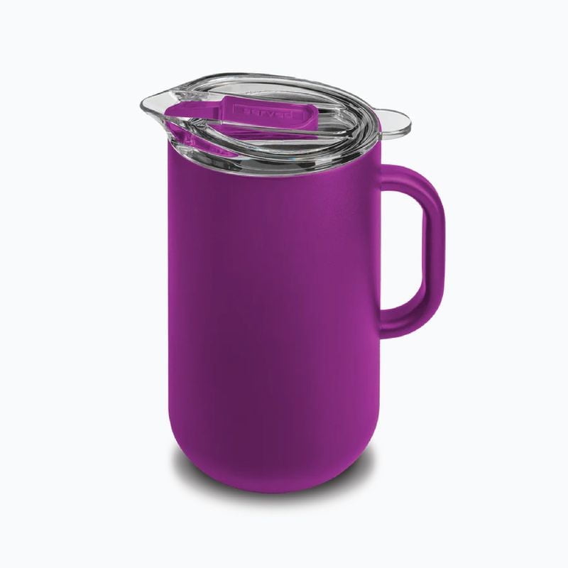 Grape Stainless Steel Vacuum-Insulated Pitcher with Clear Lid