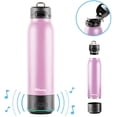 thumbnail image 1 of Vacuum Insulated Premium Water Bottle with Rechargeable Bluetooth Speaker - Steel Double Wall Design + Lights - PINK, 1 of 7