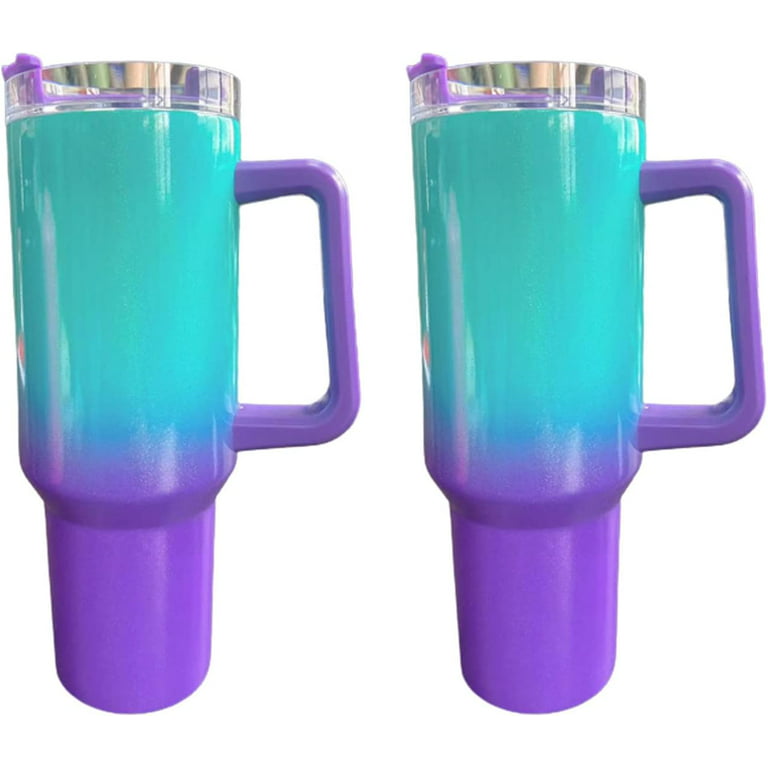 40 oz Tumbler with Handle, H2.0 Rainbow Paint Insluated Tumbler with Lid  and Straw, Double Wall Vacu…See more 40 oz Tumbler with Handle, H2.0  Rainbow