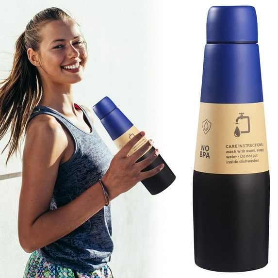 Vacuum Insulated Water Bottle - Stainless Steel Tumbler with Leakproof Lid, Keeps Drinks Hot/Cold for Hours, Perfect for Gym, Hiking & Family Outings (3.15x10.24 Inches)