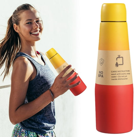 Vacuum Insulated Water Bottle - Stainless Steel Tumbler with Leakproof Lid, Keeps Drinks Hot/Cold for Hours, Perfect for Gym, Hiking & Family Outings (3.15x10.24 Inches)