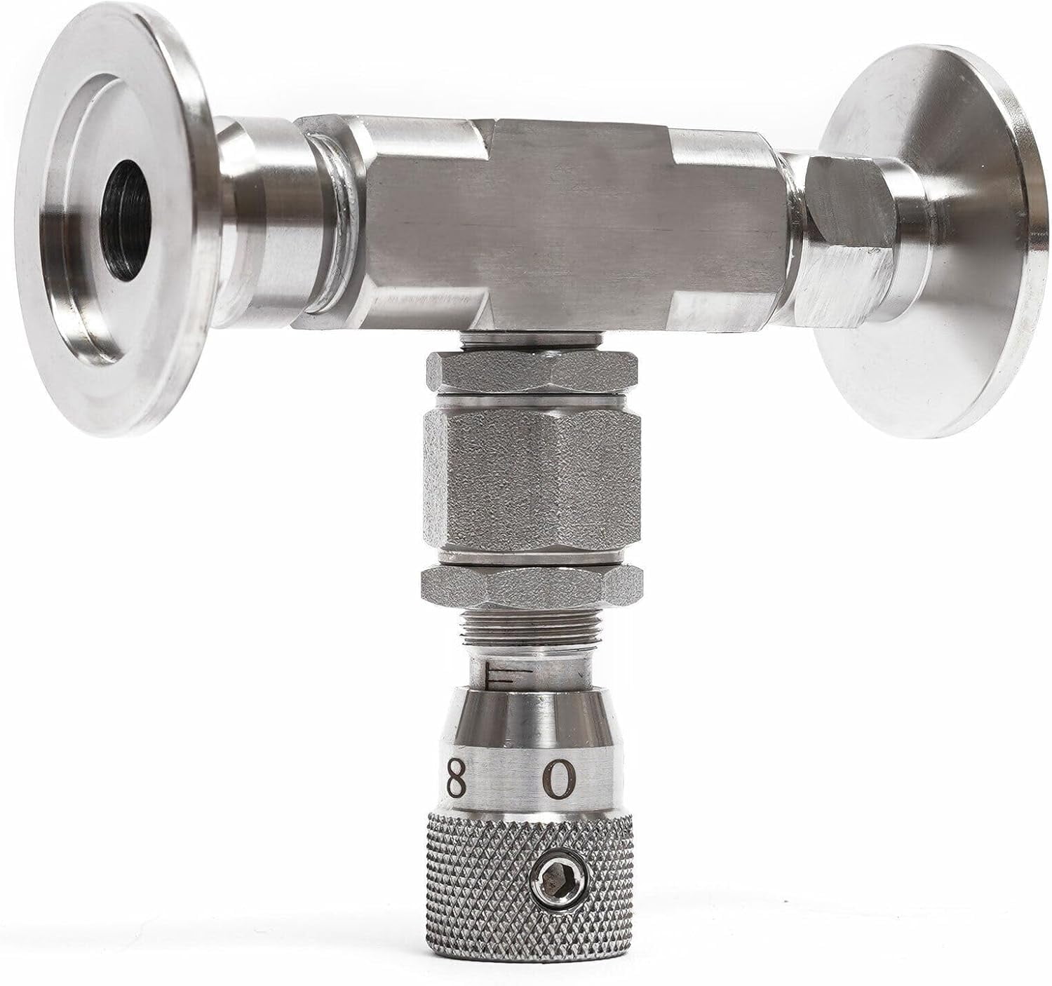 Aexit KF25 Vakuumfitting Edelstahl - Flügelmutterflansch Mit Zentrierring Für Vakuumsysteme