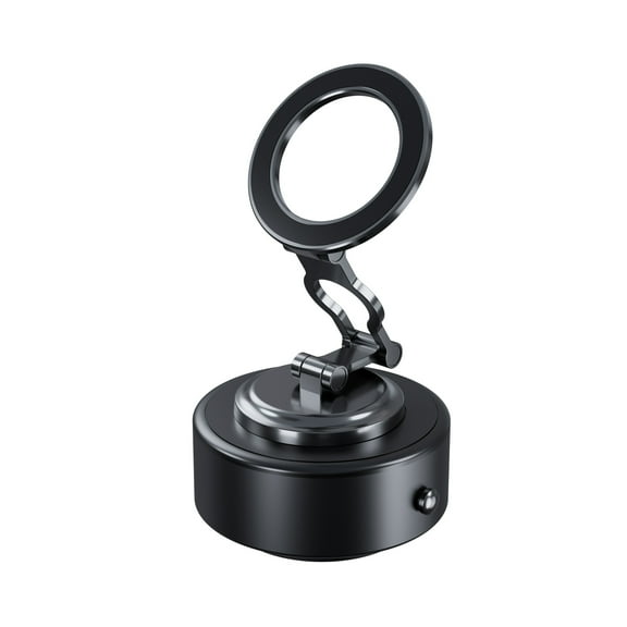 Vacuum Magnetic Phone Mount - Bigcan Electric Suction Cup with Strong Magnetic Ring, USB Rechargeable Car Phone Holder Compatible with iPhone 12-16 & Android Devices