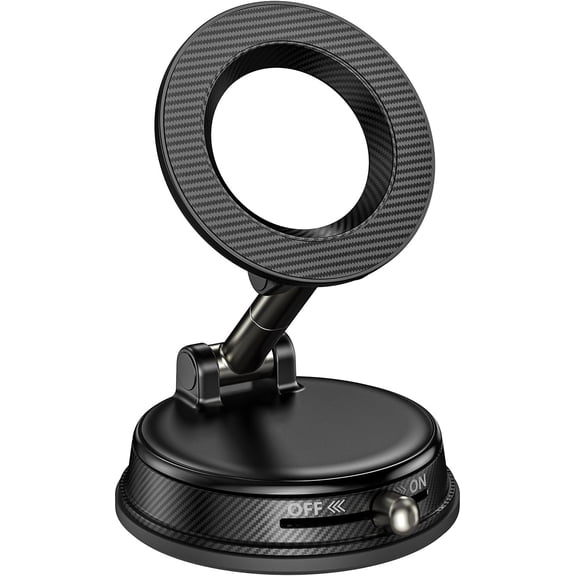 Vacuum Magnetic Suction Car Phone Holder for Magsafe, 360 Adjustable Suction Cup Phone Mount for Car Gym Mirror, Compatible with iPhone & Android