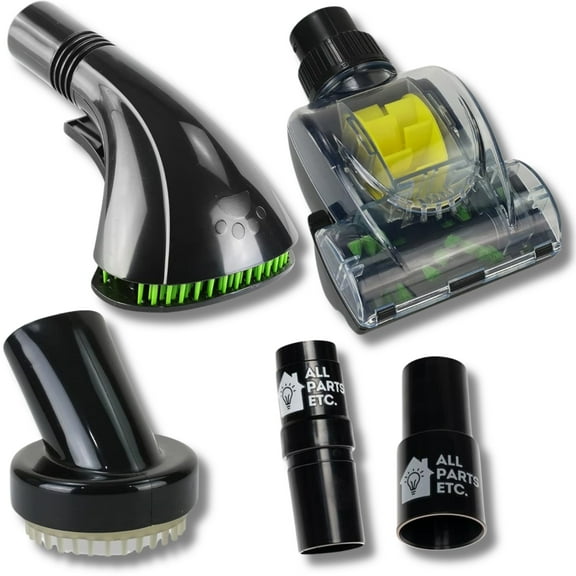 Vacuum Pet Brush Attachment Kit 5-Pack  Dog Grooming Tools with Turbo Brush, Massage Nozzle & 2 Adapters  Fits 1.25", 1.5", 1-3/8" Hoses  Compatible with Shop Vac, Shark, Bissell & More