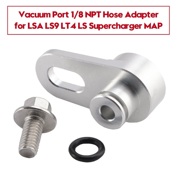 Vacuum Port 1/8 NPT Hose Adapter for LSA LS9 LT4 LS Supercharger MAP