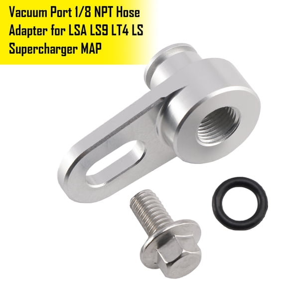 Vacuum Port 1/8 NPT Hose Adapter for LSA LS9 LT4 LS Supercharger MAP