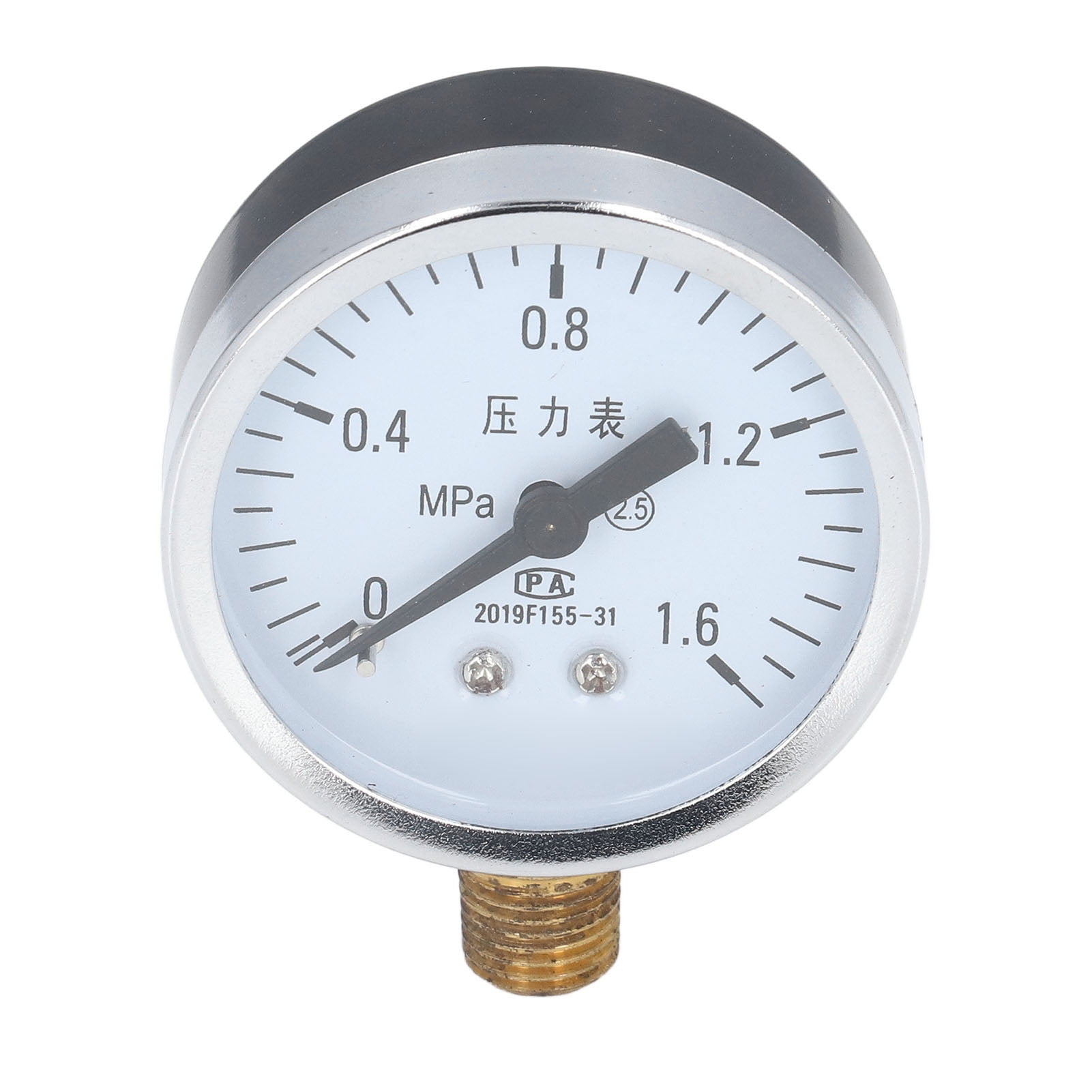 Vacuum Pressure Gauge, 1/4 NPT Water Pressure Gauge For Air Pressure, Dial Accuracy 2.5