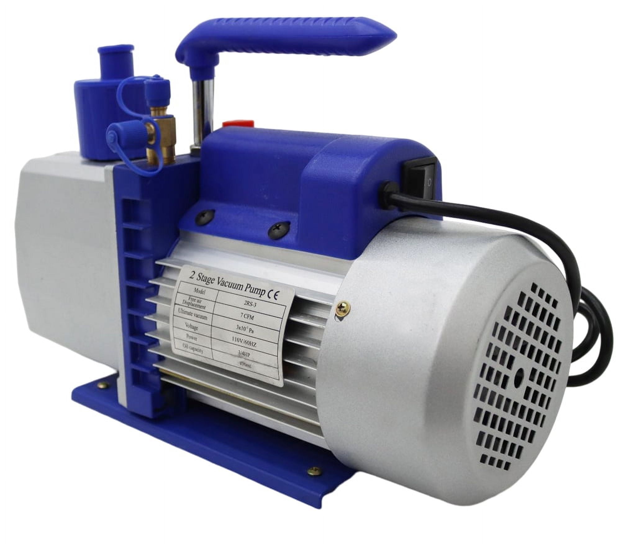 Vacuum Pump 7CFM Rotary Vane Vacuum Pump Dual-Stage Vacuum Pump with Five-Layer Filtration
