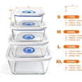 thumbnail image 1 of Vacuum Seal Borosilicate Glass Containers for Food Storage, 3 Sizes (S M L) Compatible with Desktop and Handheld Vacuum Sealer Machines, Airtight Lid Set, 1 of 4