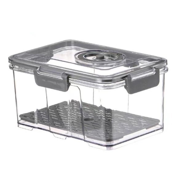 Vacuum Seal Food Storage Container with Airtight Lid, BPA-Free Plastic Freshness Keeper for Fridge & Pantry, Stackable & Leakproof