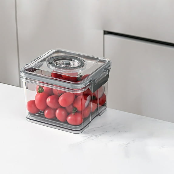 Vacuum Seal Glass Food Storage Containers , 1 Piece , Airtight Pantry Kitchen Storage Containers w/Lids, Meal Prep Containers for Lunch, Leftovers