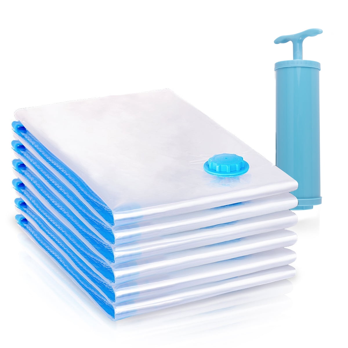 Vacuum Sealed Bags For Clothing, Reusable Vacuum Storage Bags With Double Zip Lock Seal And Leak Valve, Thick Durable Material Space Saving Bags