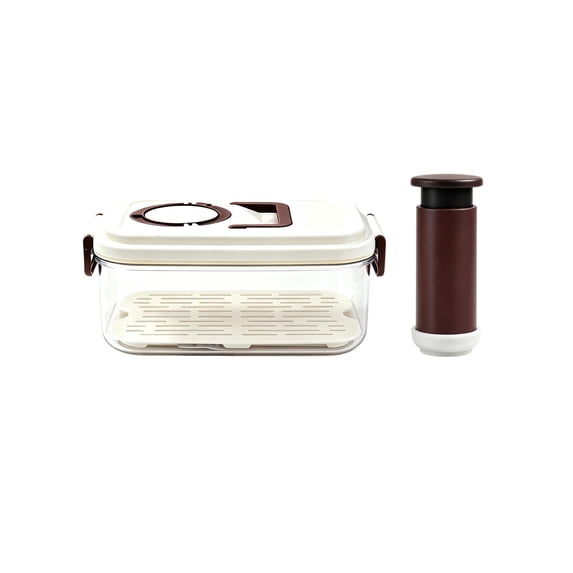 Kitchen Plastic Container Vacuum Sealed Food Container With Manual Pump For Kitchen Storage ...