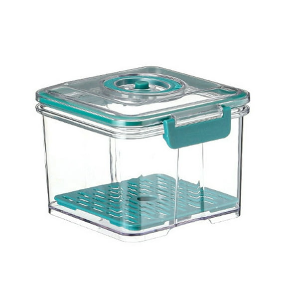 Vacuum Sealed Food Storage Container with Manual Pump, Airtight Lock, Water Draining, and Odor-Free Design for Fresh Preservation, Freezing, and Organizing Fruits & Vegetables