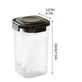 thumbnail image 1 of Vacuum Sealed Grain Storage Jar | Airtight Food Container with Pressurized Venting System | 650ml/1300ml/1800ml Clear PET Plastic Canister for Kitchen Pantry Organization, 1 of 6