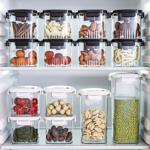 Vacuum Sealed Jar | Airtight Food Storage Container | Durable PET & HIPS Clear Canister | 650ml 1300ml or 1800ml | Pressurized Venting System | One-Button Easy Open | Moisture Resistant