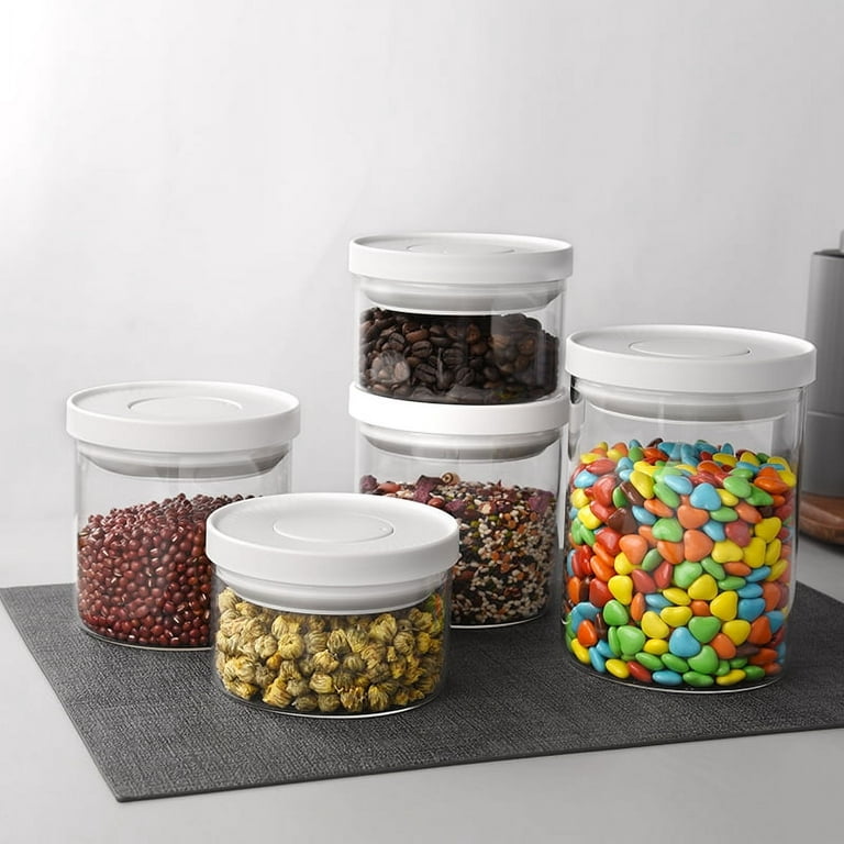 Press-Sealed Food Vacuum Storage Container for Grains, Coffee