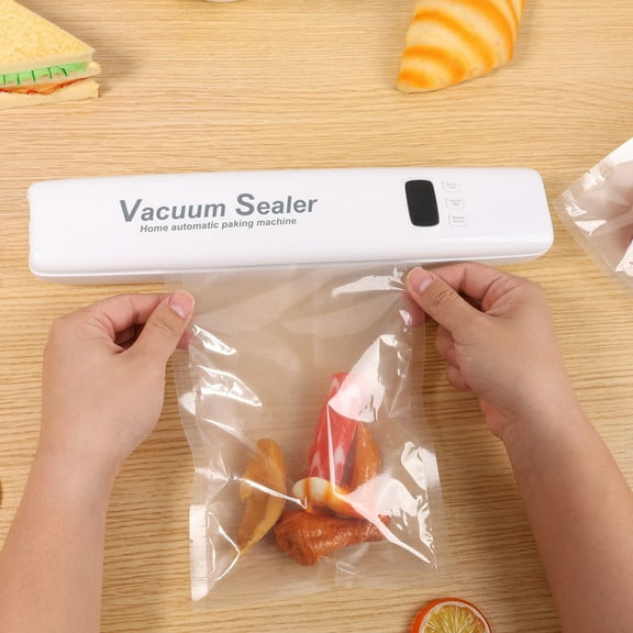 Vacuum Sealer 2025 Updated 60Kpa Food Sealer Machines Dry/Draw/Seal/Vac and 10Pcs Bags Starter Kit for Dry & Moist Food Storage Sous Vide for Kitchen