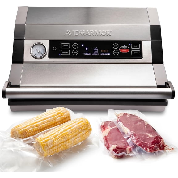 Vacuum Sealer A420 12" Wide Seal Bar for Wider Bags, Fits 50 ft Rolls, Seals Multiple Quart Bags, Food Saver for Kitchen Storage, Sous Vide, Marinating