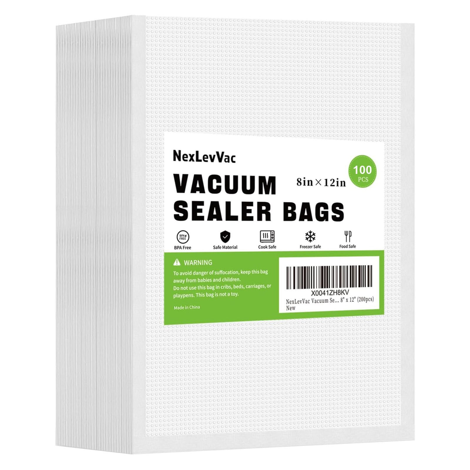 Hytus Cooking 150-Pack Vacuum Sealer Bags - Heavy Duty, BPA-Free, Precut Sizes For Sous Vide & Food Storage