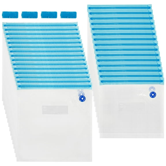 Vacuum Sealer Bags Leak Proof Reusable Food Storage Bags Keep Fresh Food Bags Easy to Use Zipper Freezer Bags Space Saving Gallon Freezer Bags for Kitchens