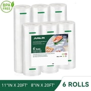 Vacuum Sealer Bags, 11" x 20,8" x 20 Combo Vacuum Sealer Rolls Bag for Storage, Food Saver Bags, 6 Rolls