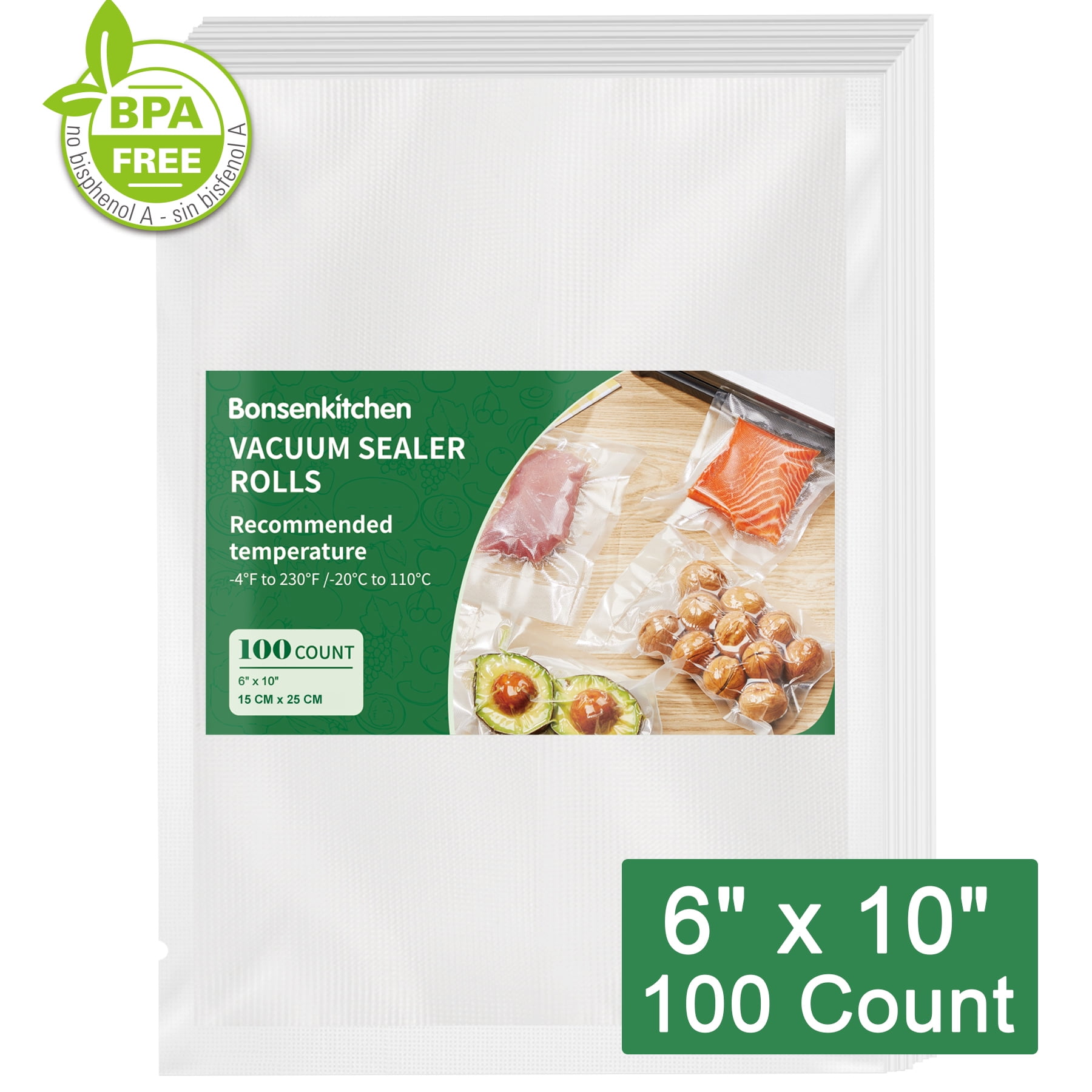 4 x 6 Clear and Metallic Vacuum Sealer Bags With Zipper SNS 1400