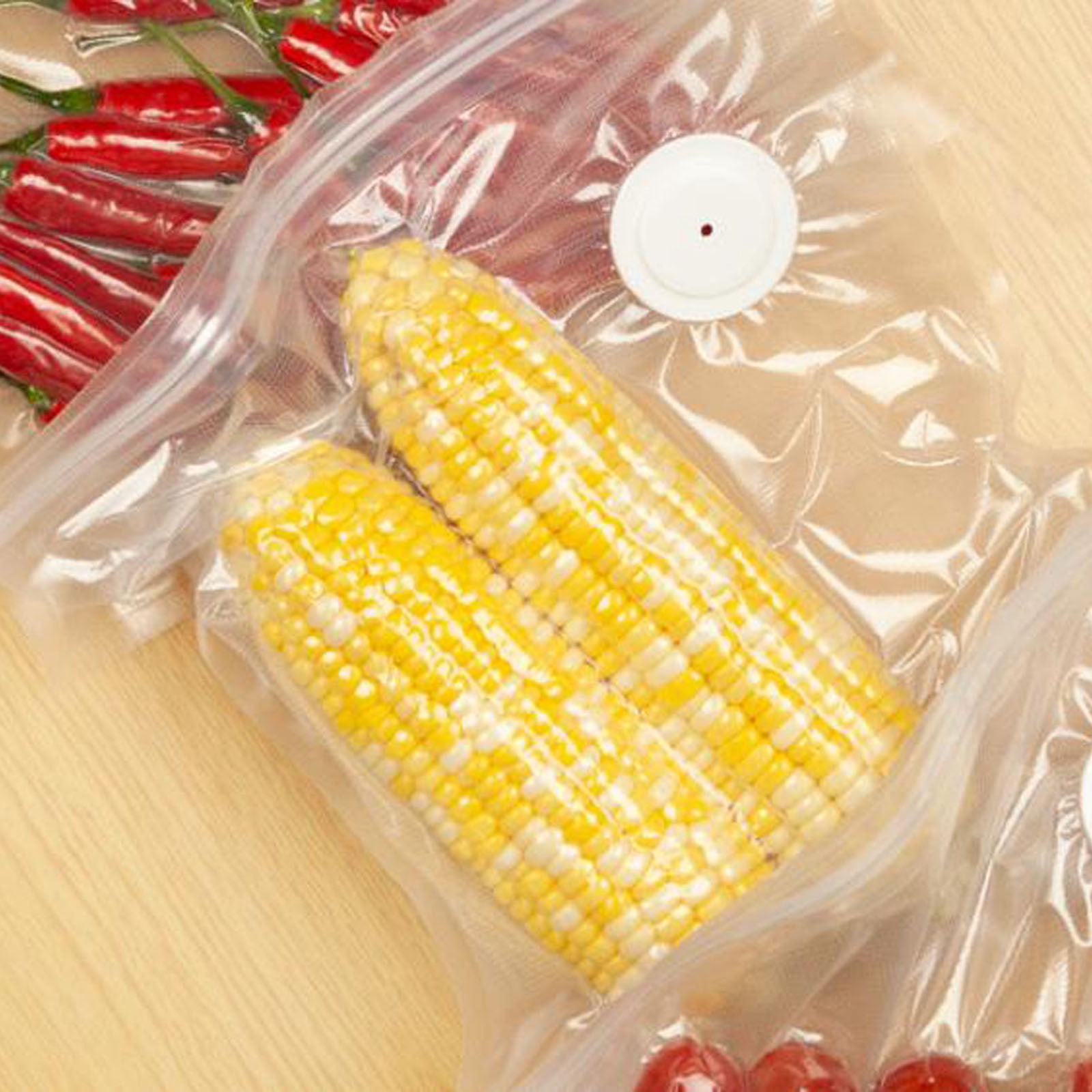 Vacuum Sealer Bags for Food Preservation Leak Proof Reusable Storage Bags Compatible with Sealing Machines Quick Compact Easy Use Kitchen