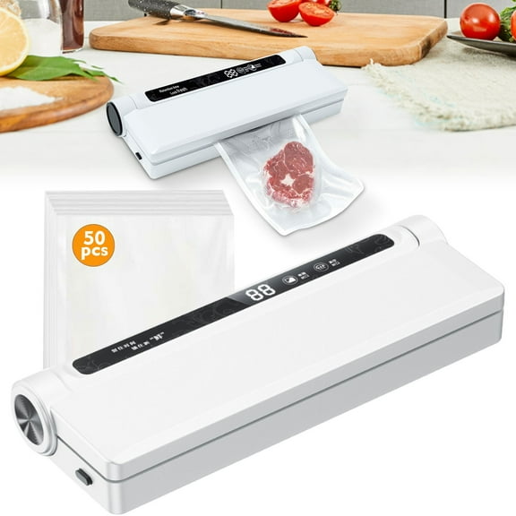 Vacuum Sealer Equipped With 20 Vacuum Sealed Bags Automatic Dry And Use Vacuum Sealer Machine One Click Intelligent Operation Digital Display Strong Sucti Sealing strip