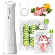 TINANA Cordless Vacuum Sealer for Food, 80 kPa Portable Handheld Vacuum Sealing Machine with Rechargeable Battery, 30PCS Reusable Bags, for Kitchen, Sous Vide, 