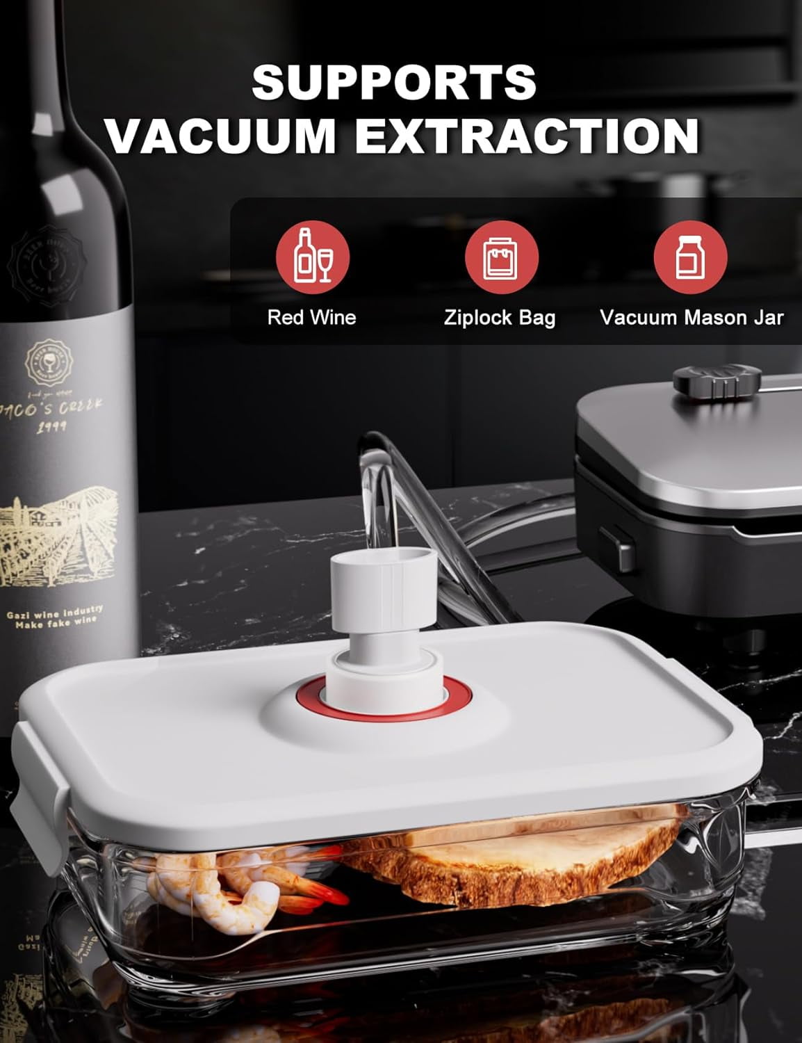 Vacuum Sealer,Fully Automatic Vacuum Air Food Sealer Machine,Outside