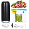 thumbnail image 1 of YEERSWAG® Portable Handheld Vacuum Sealer Machine,USB Rechargeable Mini Automatic Food Vacuum Pump with 5 Reusable Vacuum Bags,60Kpa Powerful Suction for Meat, Fruit,Vegetable and Snack Food Storage, 1 of 10