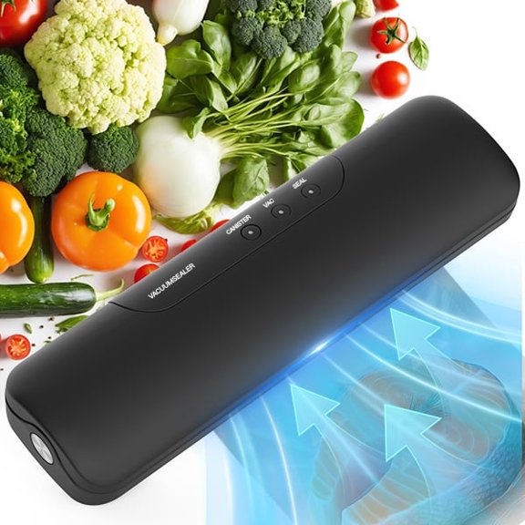 Vacuum Sealer Machine + 10 Vacuum Bags, Fast-Compact/Multi-Functional Food Vacuum Sealer with External Vacuum System