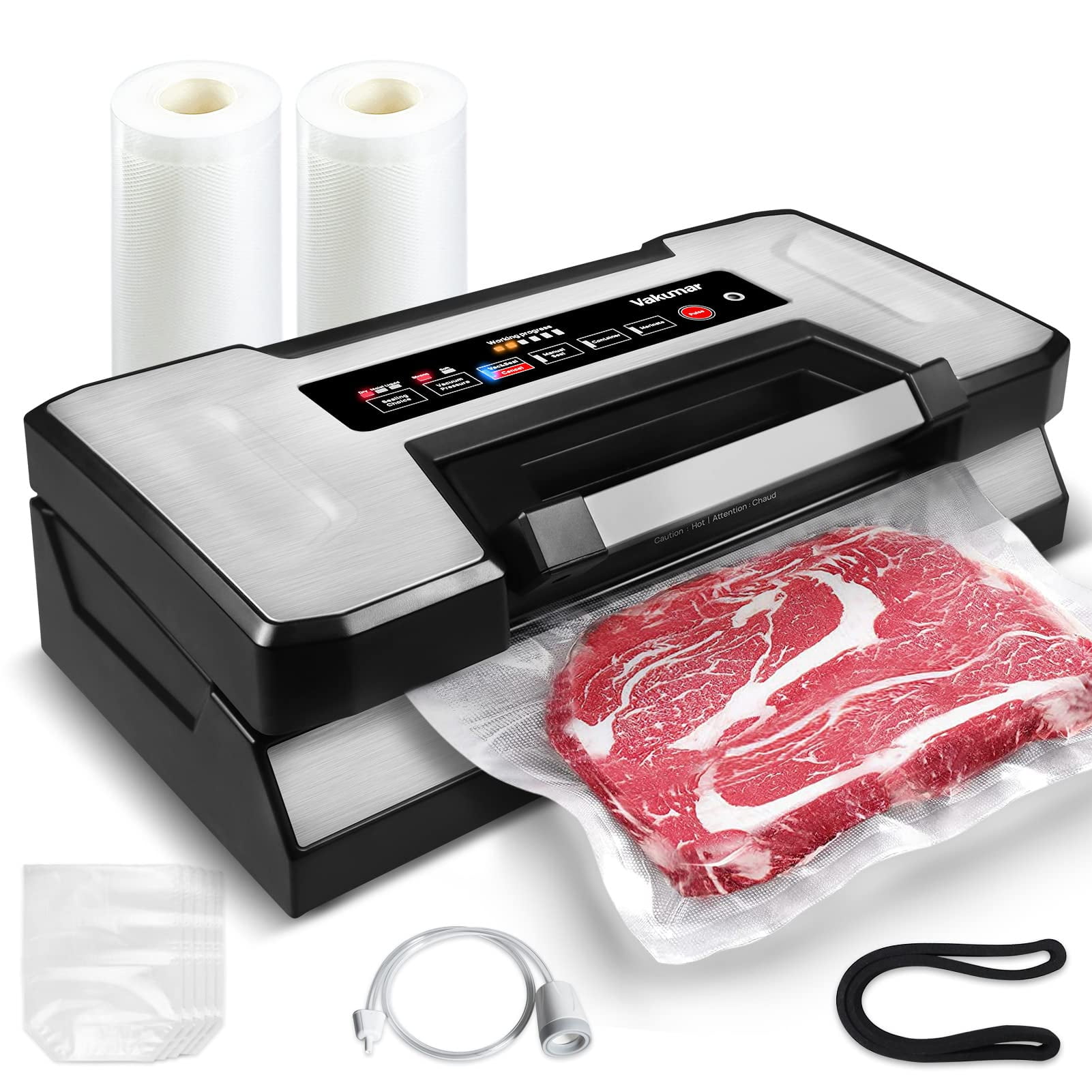 Vakumar Stainless Steel Liquid Vacuum Sealer Machine with LED Indicator