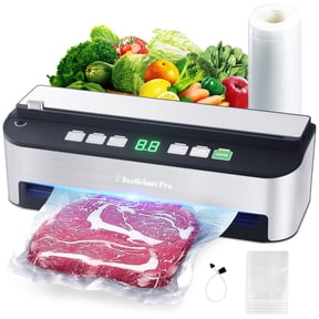 Vacuum Sealer Machine, Aeitto® 85KPA Fully Automatic 8-IN-1 Food Sealer with Bags Storage, Build-in Cutter, Moist&Dry Mode and Air Suction Hose | Digital Countdown | Sous Vide